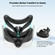thumbnail image 2 of Cubierta facial y cubierta para lentes VR compatibles con Meta Quest 3S, máscara facial de silicona impermeable, almohadilla facial y empuñadura para joystick para cascos VR, antirreflejos, 2 of 6