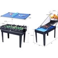 thumbnail image 2 of 5-in-1 Combo Game Table Set for Home, Game Room, Friends & Family with Billiards, Push Hockey, Foosball, Ping Pong, and Basketball with All of the Accessory, 2 of 8