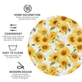 thumbnail image 3 of Pofeuu Artistic Marble Pattern Sunflower Print Coasters for Drinks, 4Pack PU Leather Coasters, Bar Drink Coasters for Tabletop Protection, Furniture from Damage-Round Shape, 3 of 6