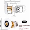 thumbnail image 2 of 8 Pcs Roues de Porte Coulissante de Douche 20 mm Roues à Rouleau en Laiton pour Remplacement Coureurs de Porte en Verre de Douche Coulissante Rouleaux NPTERBL, 2 of 5