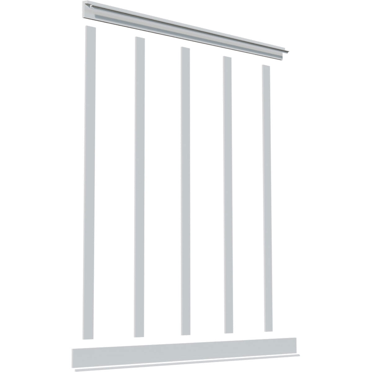 104" Height with 12" to 15" Wide Adjustable Wall Panels, Deluxe Shaker 8' PVC Wainscoting Kit, (for heights up to 104"H)
