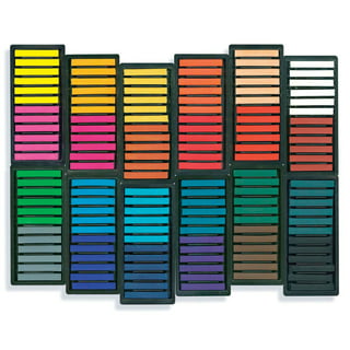 School Smart Square Chalk Pastels, Assorted Colors, Set of 48