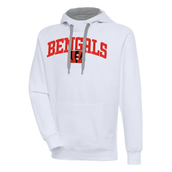Men's Antigua  White Cincinnati Bengals Victory Pullover Hoodie