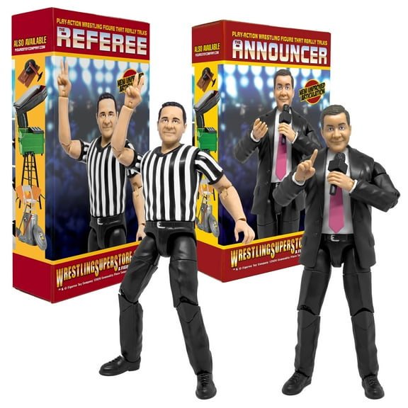 Ultimate Talking Wrestling Referee & Announcer Figures for WWE & AEW Figures
