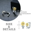 thumbnail image 6 of Coachuhhar Sunflower Hoop Earrings, Hypoallergenic, Sterling Silver, Includes Gift Box, 11mm, 6 of 7