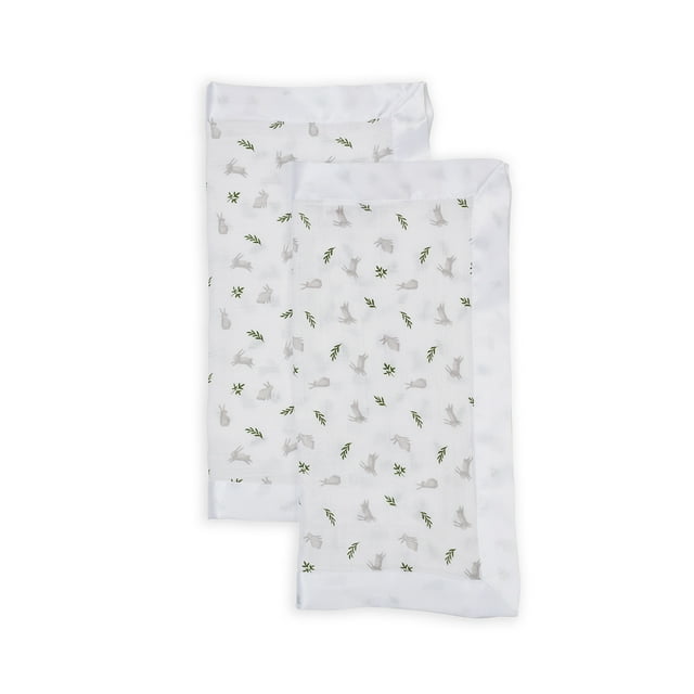 Lulujo - Security Blankets 2-pack Muslin Cotton - Bunnies