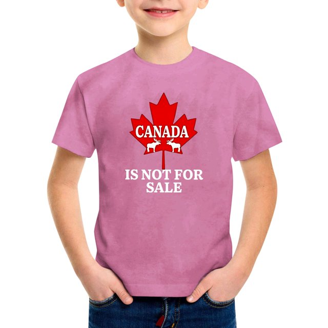 PMVFHDE Chandail de Dessous pour Tout-Petits Garçons Hauts Décontractés pour Garçons pour les Activités Extérieures Quotidiennes / Chandails à Manches Courtes à Col Rond / Vêtements de Jeu Durables et Confortables pour Garçons / T-Shirt Imprimé Feuille d'Érable Canada Day