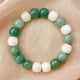 thumbnail image 4 of Paquete de 2 pulseras elásticas unisex con cuentas de piedras preciosas, regalo para mujeres, hombres y adolescentes, cuentas de 10 x 9 mm, 4 of 5