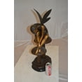 thumbnail image 2 of Nifao Ferry Sitting On Mushrooms Bronze Statue – Home Decor Sculpture, 12"L x 9"W x 24"H, 2 of 11