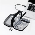 thumbnail image 3 of FastXmas Electronic Organizer, Portable Travel Double Layers Cable Storage Pouch with Compartment, Electronic Accessories Carry Case Waterproof All-in-One Storage Bag for Cord Charger Power Bank, 3 of 6