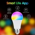 thumbnail image 3 of Smart Light Bulbs 4Pack, Warm White to Daylight Tunable (2700K-6500K), Alexa Light Bulbs, Work with Alexa & Google Home, Music Sync, 2.4GHz Wi-Fi & Bluetooth LED, A19 E26, 800LM, 60W Equivalent, 3 of 11