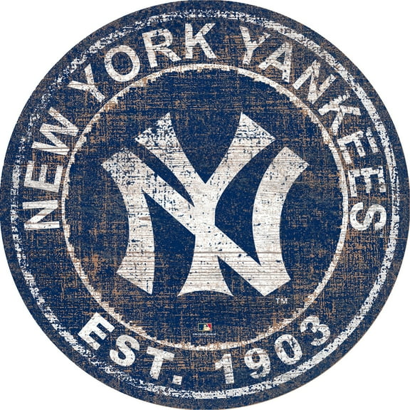 New York Yankees 24'' Round Heritage Logo Sign
