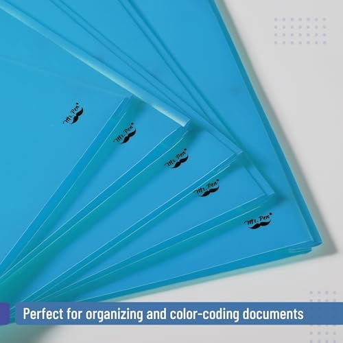 - Plastic Folders with Pockets and Prongs, 48 Pack, Letter Size, Blue, Flexible Plastic Folders with Prongs and Card Slot