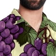 thumbnail image 5 of Grape Men's Short Sleeve Beach Shirts, Casual Button Down Poplin Printed Summer Tops - Unisex, 5 of 6