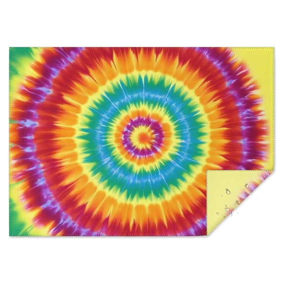Colorful Rainbow Tie Dye Spiral Pattern Rectangle Tablecloth 60"x84",Waterproof Polyester Rectangle Table Cloth, Wipeable Spillproof Polyester Tablecloth for Dining, Camping, Indoor and Outdoor