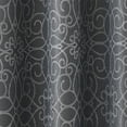 thumbnail image 4 of VCNY Home Versailles Charcoal Grey Scroll Rod Pocket Blackout Curtain Panel, 52" x 84", 4 of 5