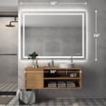 thumbnail image 4 of LED Bathroom Vanity Mirror with Front & Back Lights, Anti-Fog, Dimmable 3 Color Temperatures, Frameless Wall-Mounted Mirror, Vertical/Horizontal, Plug-In or Hardwired, 4 of 10