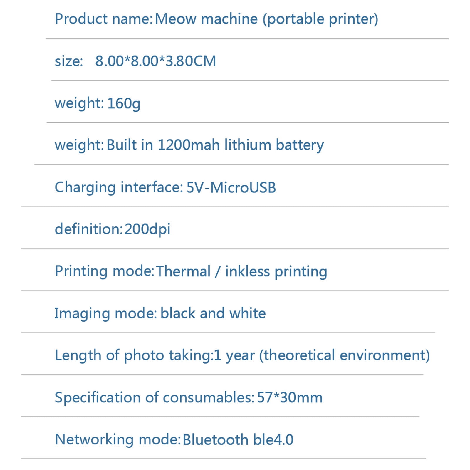 Fall Clearance,Thermal Portable Bluetooth Printer 57mm Mini Wireless POS Thermal Image Photo Printer For Android IOS Mobile Phone