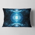 thumbnail image 2 of Designart Cabalistic Light Blue Pattern - Abstract Throw Pillow - 12x20, 2 of 5