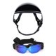 thumbnail image 1 of Casco para cachorros, gafas protectoras UV, correa ajustable para perros, casco resistente al viento y a la nieve, máscara para los ojos para montar a caballo para perros, 1 of 6