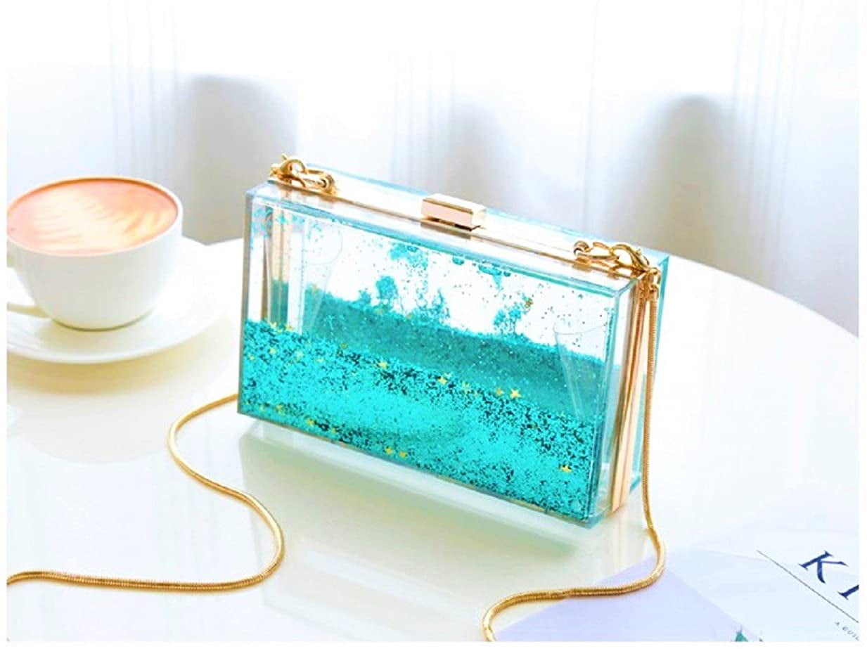 Women Acrylic Transparent Gold star Evening Bags Purses Clutch Vintage Banquet Handbag 