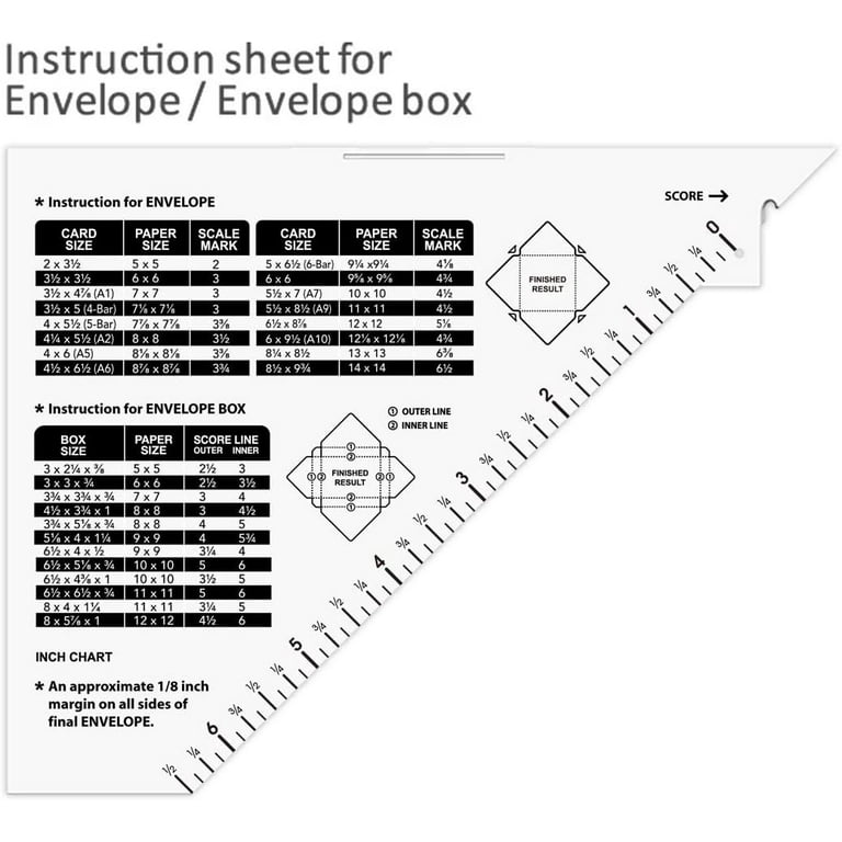 Scoring Board - Scoreboard for Paper Crafts, Scoring Tool, Envelope Maker  for Paper Crafts, Multipurpose Envelope Punch Board, Scoring Board for  Paper