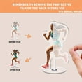 thumbnail image 3 of Rotating acrylic display features a runner accelerating in the final stretch with vibrant colors and intricate details against a white background, emphasizing her determination, 3 of 8