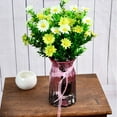 thumbnail image 6 of Gmogad Artificial Marigold Flower Arrangement 35cm - UV Resistant Outdoor Balcony Decor - Realistic Silk Chrysanthemums No Maintenance, 6 of 9