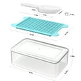 thumbnail image 2 of Mini Ice Cube Tray with Lid and Bin: TINANA 117×4 PCS Small Ice Trays for Freezer - Easy Release Nugget Ice Tray with Lid - Blue, 2 of 7