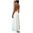 thumbnail image 2 of Vestido elegante sin mangas para mujer - Vestido de cóctel con corte en A, 2 of 5