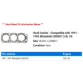 thumbnail image 2 of Head Gasket - Compatible with 1991 - 1993 Mitsubishi 3000GT 3.0L V6 1992, 2 of 2