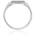 thumbnail image 3 of 14K Solid White Gold Custom Engraved Signet Ring Handmade Personalized Monogram Initial Letter Band, 3 of 9