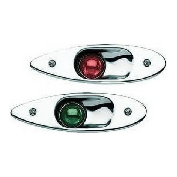 Seachoice 02151 Stainless Steel LED Side Light – 1 Red Light, 1 Green Light