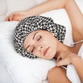 thumbnail image 6 of Naloa Houndstooth Black And White Adjustable Hair Bonnet for Sleeping, Hair Wrap Sleep Cap Turban for Women Men, Curly Straight Hair Long Large Braid Unisex, 6 of 6