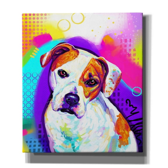 Epic Graffiti 'Pop Art American Bulldog' by Furbaby Affiliates, Canvas Wall Art, 26"x30"