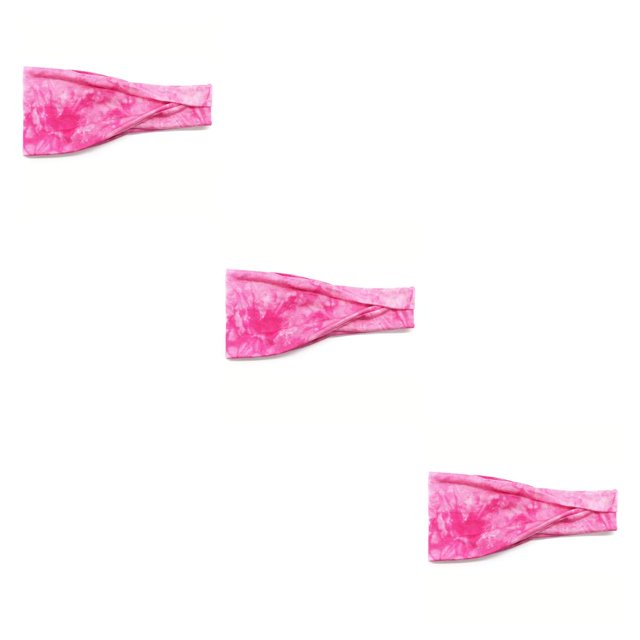 Jumpingount Moda Correr Diadema Ajustable Tie Dye Yoga Lazos para el cabello Secado rápido Atlético Karate Regalos para tenis Baloncesto Fushcia Type1 NO1