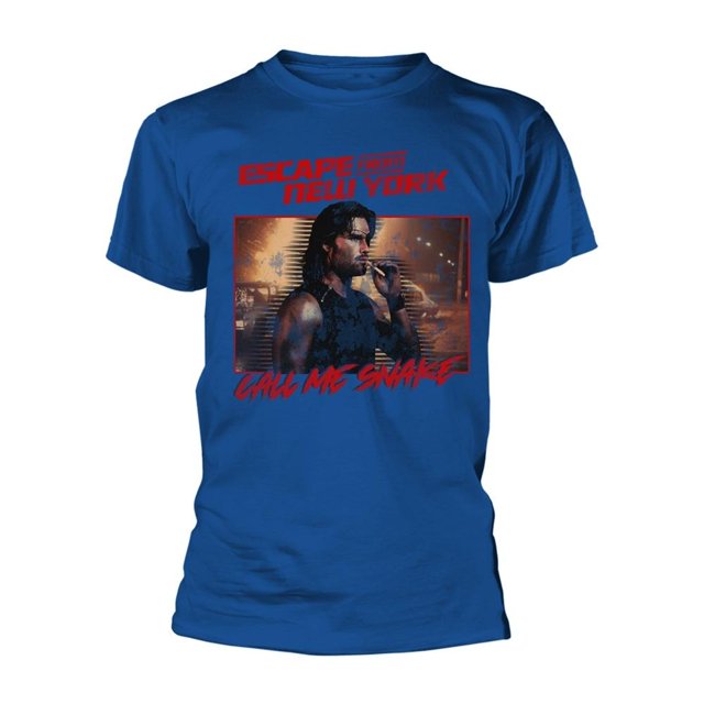 Escape From New York - Camiseta Call Me Snake para Adultos Unisex (Azul Real)
