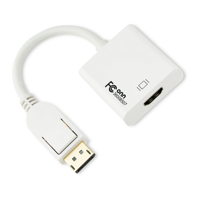 onn DisplayPort to HDMI Converter Adapter with Audio - Supports 4K