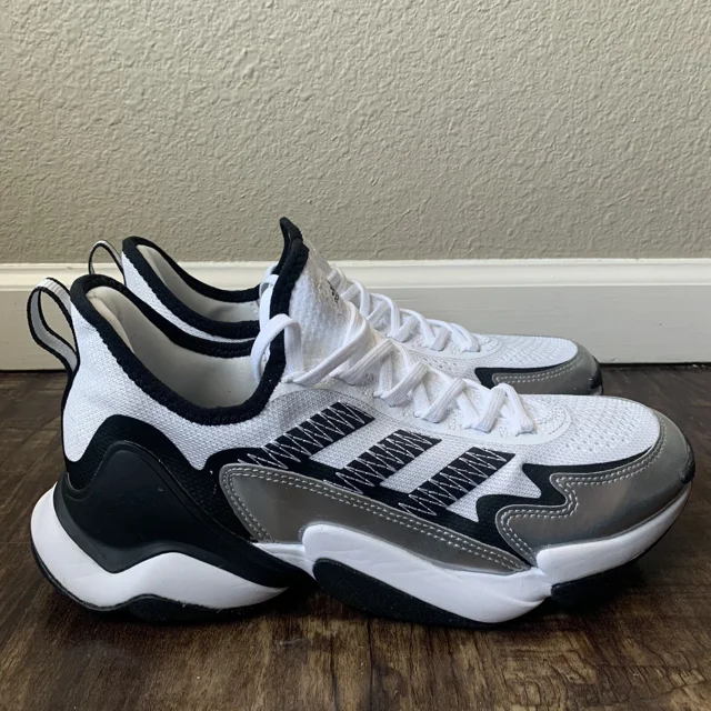 Adi-das Impact FLX x Patrick Mahomes White Silver Metallic Shoes - Size 8