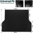 thumbnail image 6 of Zone Tech All-Weather Universal Rubber Trunk Cargo Liner Car Floor Mat, Black, 6 of 6