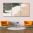 thumbnail image 4 of Abstract Watercolor Beach Waves Canvas Wall Art 3 Panels, Retro Brown Sand Framed Wall Decor Modern Artwork Prints Painting for Living Room, Bedroom, Kitchen & Cafe Decor 20" x 24", 4 of 6