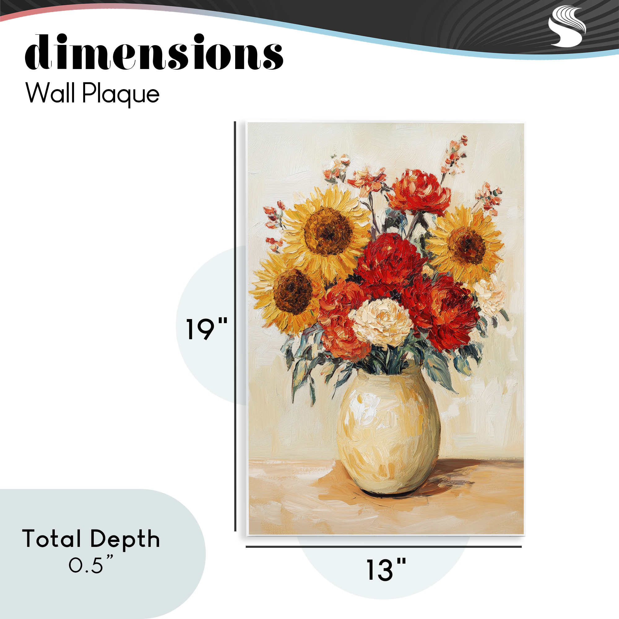 Charming Bouquet of Fall Wall Plaque Art, design by Petal Prints Design