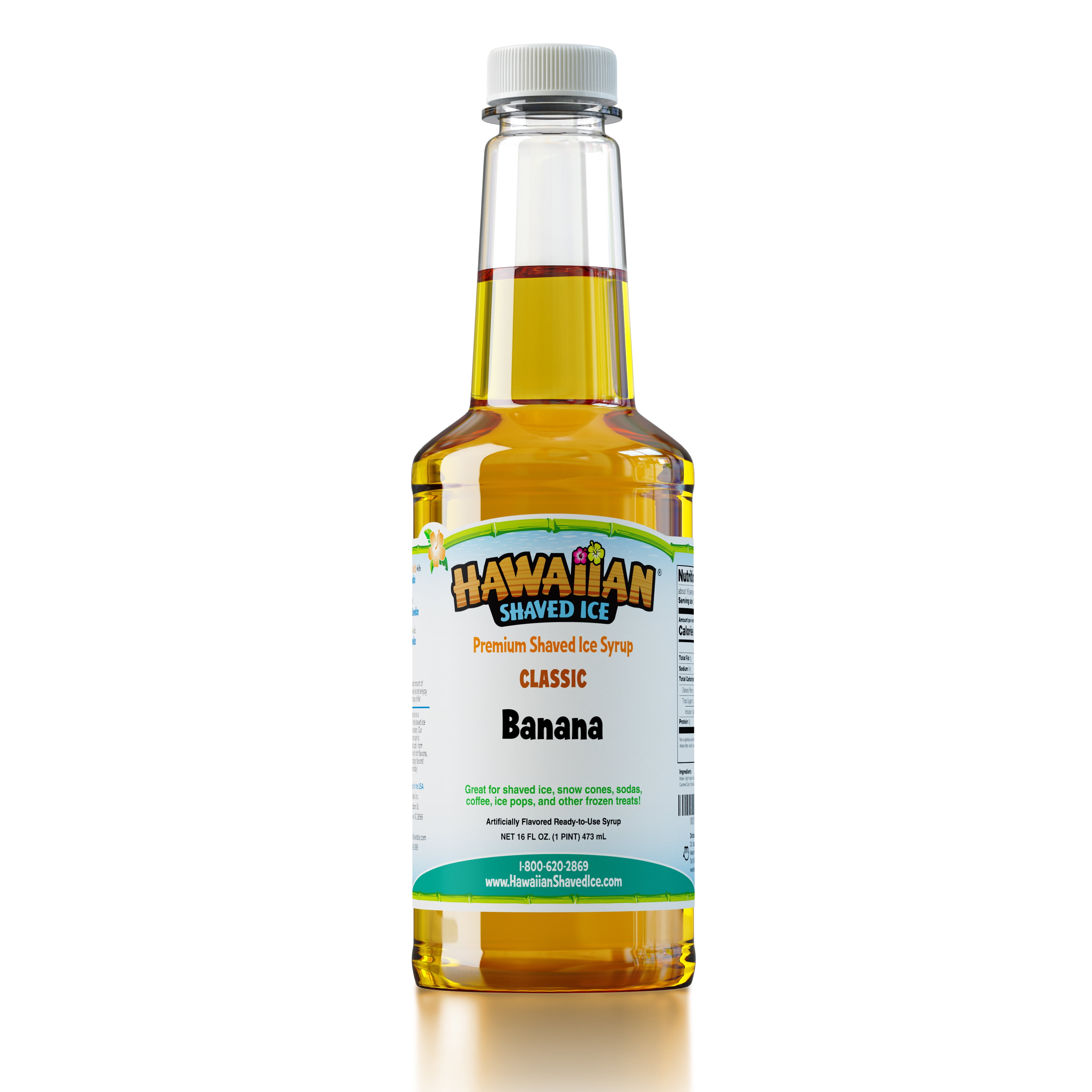 Hawaiian Shaved Ice Snow Cone Syrup - Banana Flavor (Pint)