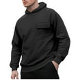 thumbnail image 1 of Ceisia Men's Oversize Hooded Patch-Pocket Casual Sweatshirt Gift, 1 of 4