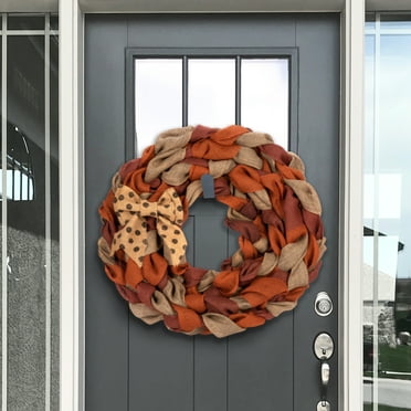 Love, Laugh, Craft Fall Burlap Wreath Project Kit, 7-Pk, Precut Ribbon, Multi-Color