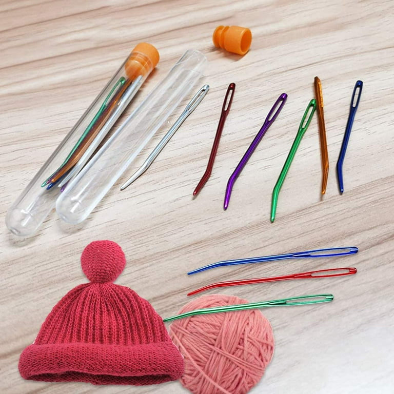 Plastic Elbow Crochet Hooks Set, Crochet Kit With Plastic Big Eye Sewing  Needles
