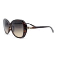 thumbnail image 3 of Womens Floral Jewel Hinge Dimensional Bevel Cut Butterfly Sunglasses Tortoise - Brown, 3 of 4
