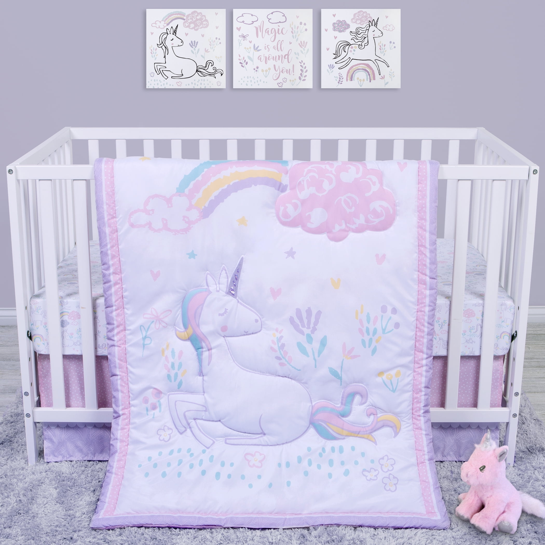 unicorn crib bedding walmart