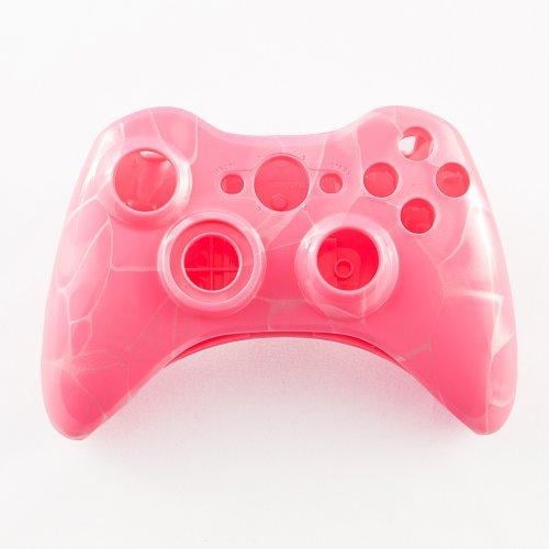 Pink with White Swirls Custom Controller Shell for XBOX 360