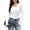White, variant on Ekouaer Womens Long Sleeve Shirt Thermal Top Soft Lightweight Base Layer Shirt with Lace Trim Warm Scoop Neck Underwear for Winter